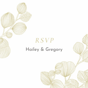 RSVP Cards Everlasting Eucalyptus Beige RSVP Cards Everlasting Eucalyptus Beige