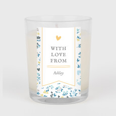 Christening Favour Stickers Liberty Heart Blue