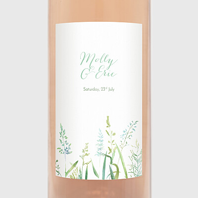 Country meadow green wedding wine labels Country meadow green wedding wine labels