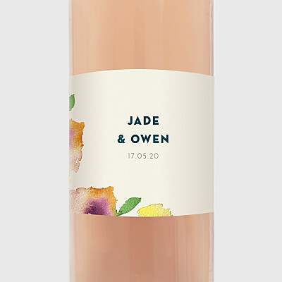 Bloom beige wedding wine labels Bloom beige wedding wine labels