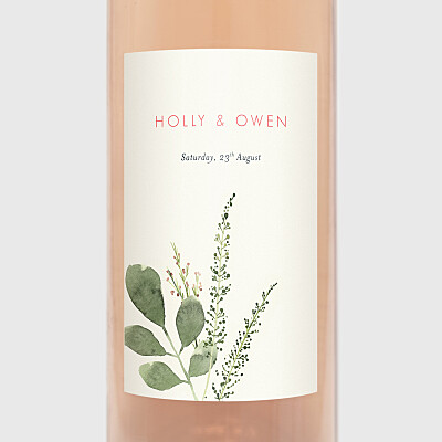 Spring blossom beige wedding wine labels Spring blossom beige wedding wine labels