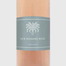 Wedding Wine Labels Paradise Blue