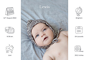 My story white white baby announcements My story white white baby announcements