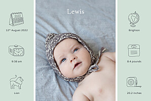 My story green girls baby announcements My story green girls baby announcements
