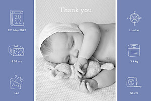 My story blue blue baby thank you cards My story blue blue baby thank you cards