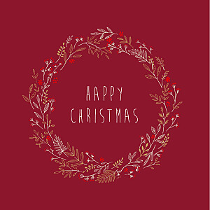 Holiday wreath red red christmas cards Holiday wreath red red christmas cards