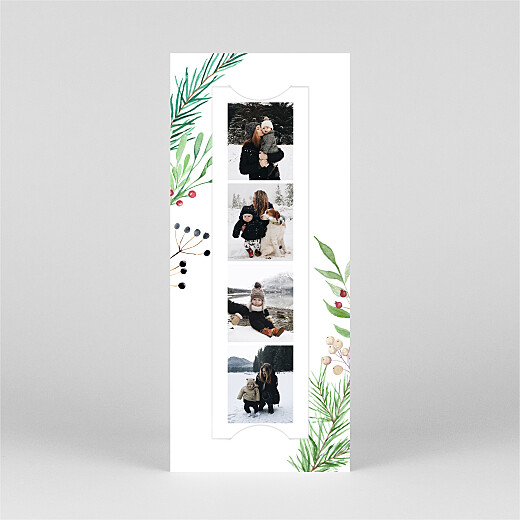 Christmas Cards Festive Season (Bookmark) Green - View 2 Christmas Cards Festive Season (Bookmark) Green - View 2