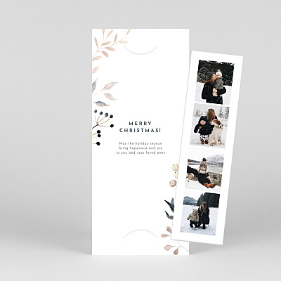Festive season (bookmark) blue beige christmas cards Festive season (bookmark) blue beige christmas cards