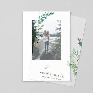 Christmas Cards Festive Season (Vellum) Green
