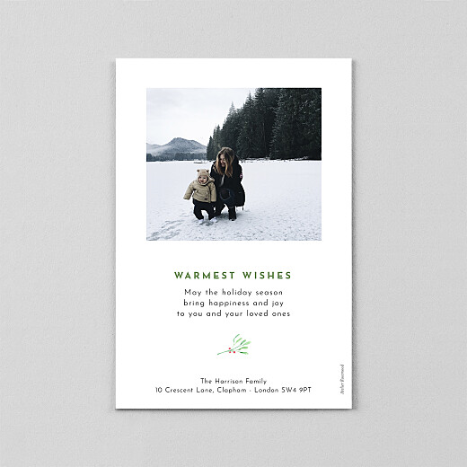Christmas Cards Festive Season (Vellum) Green - View 3 Christmas Cards Festive Season (Vellum) Green - View 3