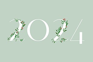 Floral tidings (4 pages) green green christmas cards Floral tidings (4 pages) green green christmas cards
