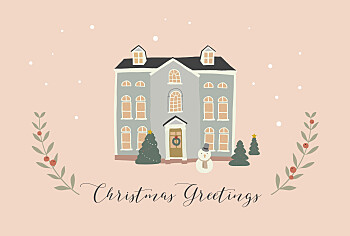 Twas the night... pink christmas cards Twas the night... pink christmas cards