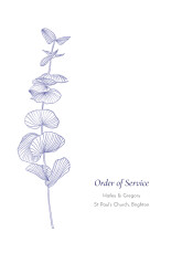 Wedding Order of Service Booklet Covers Everlasting Eucalyptus Blue Wedding Order of Service Booklet Covers Everlasting Eucalyptus Blue