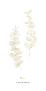Wedding Menus Everlasting Eucalyptus Beige Wedding Menus Everlasting Eucalyptus Beige