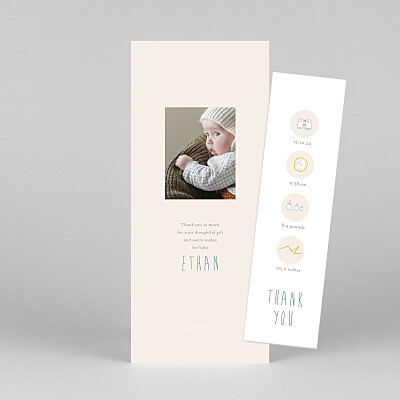 My little world (bookmark) colour baby thank you cards My little world (bookmark) colour baby thank you cards