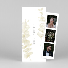 Wedding Thank You Cards Everlasting Eucalyptus (Bookmark) Beige