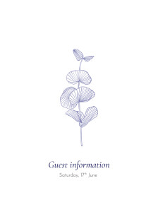 Guest Information Cards Everlasting Eucalyptus Blue