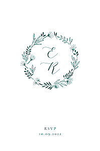 Fields of gold green floral rsvp cards Fields of gold green floral rsvp cards