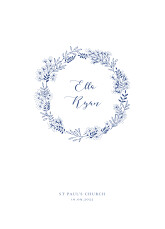 Wedding Order of Service Booklet Covers Fields Of Gold Blue