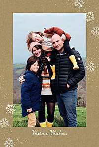 Snowflake flurry kraft beige christmas cards Snowflake flurry kraft beige christmas cards