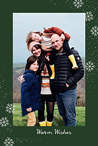 Snowflake flurry green green christmas cards Snowflake flurry green green christmas cards