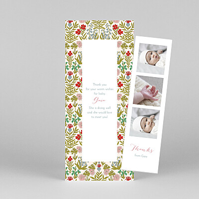 Prosper (bookmark) red red baby thank you cards Prosper (bookmark) red red baby thank you cards