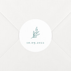 Wedding Envelope Stickers Fields Of Gold (Date) Green