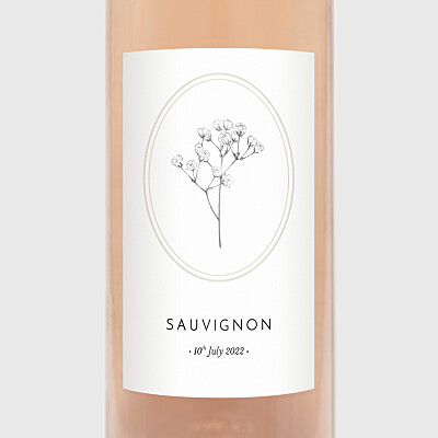 Gypsophila beige wedding wine labels Gypsophila beige wedding wine labels