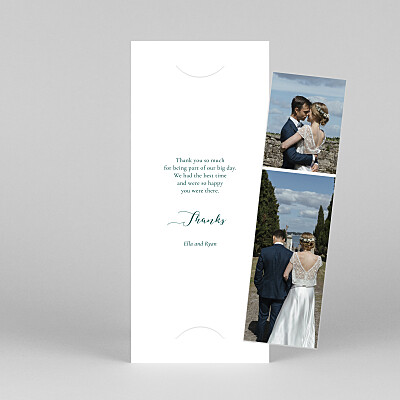 Fields of gold (bookmark) green floral wedding thank you cards Fields of gold (bookmark) green floral wedding thank you cards