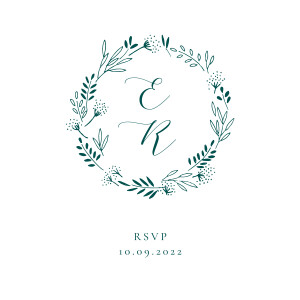 RSVP Cards Fields Of Gold (Square) Green
