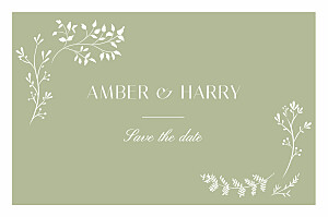 Summer breeze lichen green save the date cards Summer breeze lichen green save the date cards