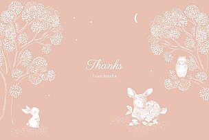 Bedtime story (landscape) pink pink baby thank you cards Bedtime story (landscape) pink pink baby thank you cards