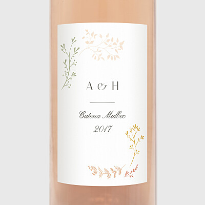 Summer breeze orange wedding wine labels Summer breeze orange wedding wine labels
