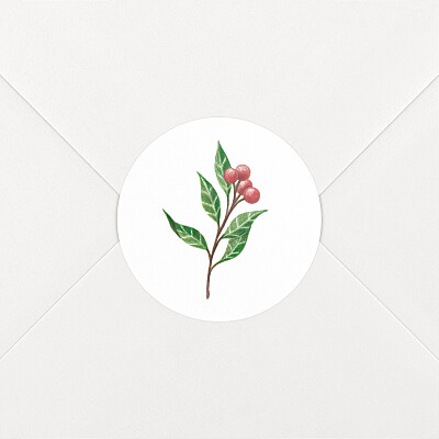 Floral tidings white christmas stickers Floral tidings white christmas stickers