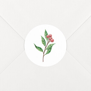 Christmas Stickers Floral Tidings White