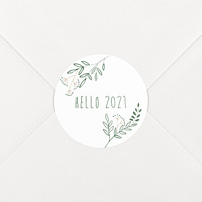 Holiday wreath white personalised christmas stickers Holiday wreath white personalised christmas stickers