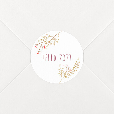 Holiday wreath kraft white christmas stickers Holiday wreath kraft white christmas stickers