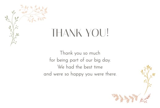 Wedding Thank You Cards Summer Breeze 4 Pages Ocher - Page 3