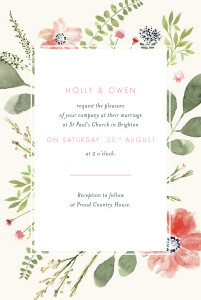 Wedding Invitations Spring blossom cream Wedding Invitations Spring blossom cream
