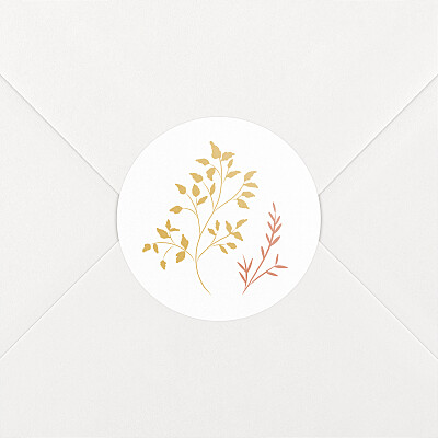 Summer breeze yellow wedding envelope stickers Summer breeze yellow wedding envelope stickers