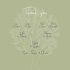 The family tree green green baby thank you cards The family tree green green baby thank you cards
