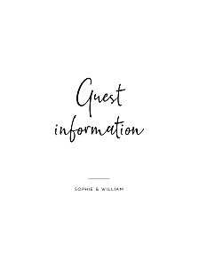 Ever thine, ever mine white guest information cards Ever thine, ever mine white guest information cards