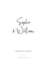 Wedding Order of Service Booklet Covers Ever Thine, Ever Mine Black