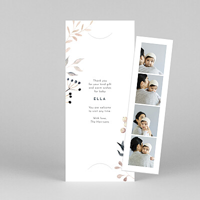 Four seasons (bookmark) winter blue baby thank you cards Four seasons (bookmark) winter blue baby thank you cards