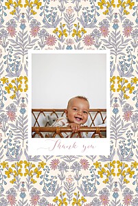 Prosper (4 pages) pink floral baby thank you cards Prosper (4 pages) pink floral baby thank you cards