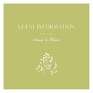 Summer breeze bamboo guest information cards Summer breeze bamboo guest information cards
