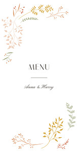 Summer breeze yellow wedding menus Summer breeze yellow wedding menus