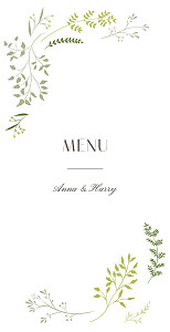 Summer breeze green green wedding menus Summer breeze green green wedding menus