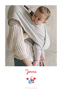 Little blossoms red girls baby announcements Little blossoms red girls baby announcements