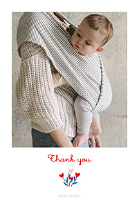 Little blossoms (4 pages) red red baby thank you cards Little blossoms (4 pages) red red baby thank you cards